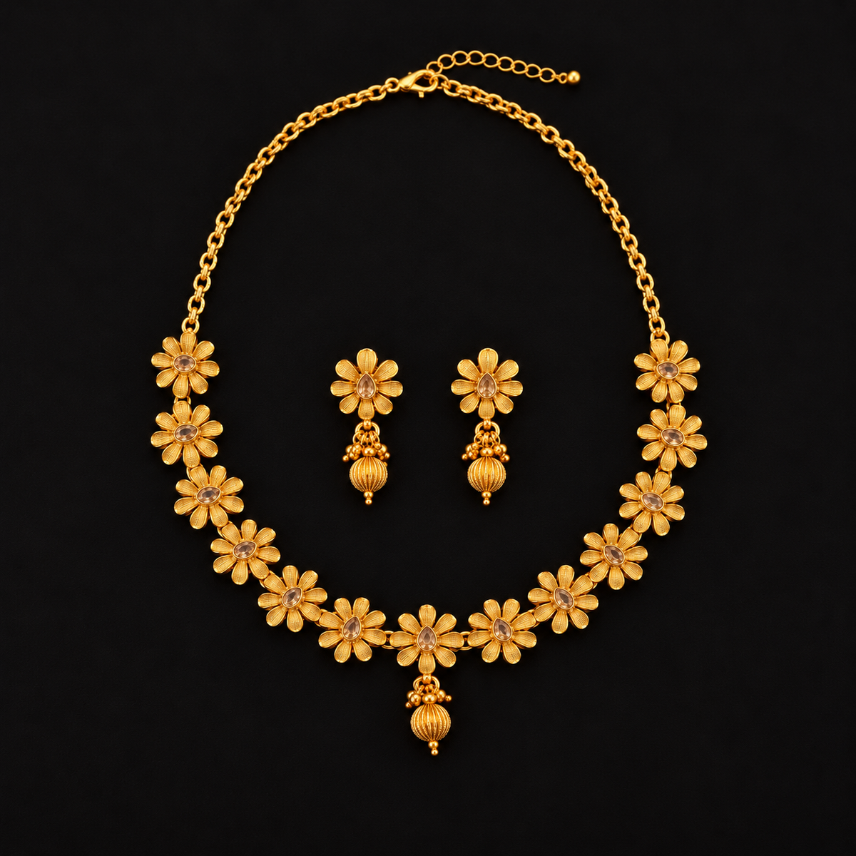 Gul - Necklace and Earrings Set